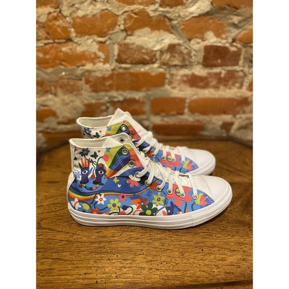 Converse CTAS Hi SAMPLE Women’s  Size 11 Pride Colorful High Top Shoes 170822C - Picture 1 of 5